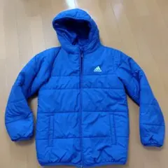 adidas フード付きダウンコート J150 青