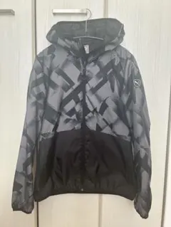 PUMA レディースウィンドブレーカー ジャケット Mサイズ グレー ブラック