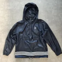 adidas アディダス 総柄 プルオーバー ジャケット ネイビーのサムネイル