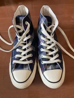 コンバース　オールスター　ハイカット　チェック柄　23cm