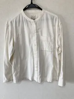 無印良品　コットンスタンドカラー長袖シャツ　Ｌサイズ