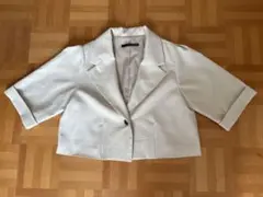 ヘザー　ショート丈半袖ジャケット