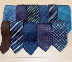 【美品】メンズ ネクタイ 11本セット ビジネス 就活 まとめ売り