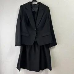 4L 礼服 レディース 大きめ サイズ ブラックスカートスーツ 黒 セットアップ