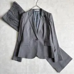 theory ピンストライプ フレアパンツスーツ グレー 2 日本製