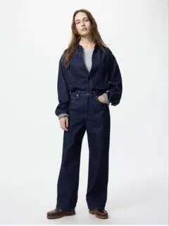 【タグ付き】UNIQLO ワイドストレートジーンズ　22