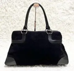 フェラガモ トートバッグ ガンチーニ ブラック レザー　肩がけ