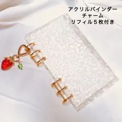 アクリルバインダー saving 貯金 A6 リフィル レッドいちごゴールド
