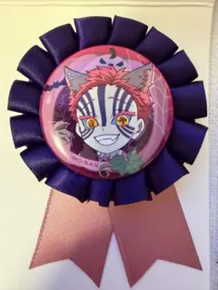 鬼滅の刃 ハロウィン2025 メタリックカード＆コサージュ風バッジ 猗窩