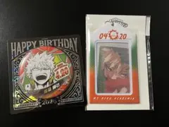 【匿名】爆豪勝己　バースデイカードホルダー　特製カード　缶バッジ　ジャンショ