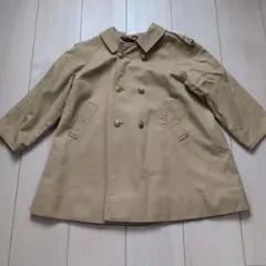 ファミリア　Familia　ベージュ ダブルブレスト コート フード付き