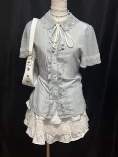 axes femme 巻薔薇リボンPO Y2K coquette 姫カジ 平成 - メルカリ
