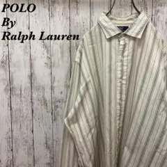 【fragment様専用】ポロバイラルフローレンストライプシャツXXL ホワイト