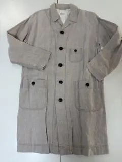 COMME CA ISM リネンロングコート ベージュ