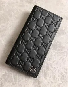 Gucci グッチシマ 定番GGエンボス 二つ折り長財布