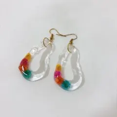 幾何学フープピアス（イヤリング）