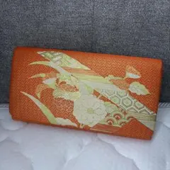 【新品 極美品】 高級 和装バッグ クラッチバッグ 金糸 束ね熨斗 朱色 箱付き