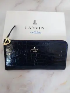 ランバンオンブルー マゼンダ Lファスナー長財布 ネイビー