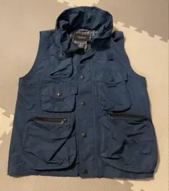 バーバリー　Burberryネイビー ナイロン ベスト フード付き