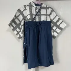 袴ロンパース 90 男の子　子供の日　ひな祭り　 ベビーカバーオール