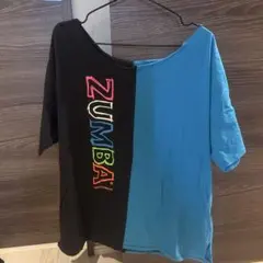 ZUMBA 半袖Tシャツ 黒/青