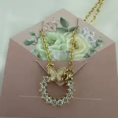 ゴールドバタフライネックレス