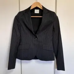 PLS+T プラステ ストライプ ジャケット サイズ0 グレーのサムネイル