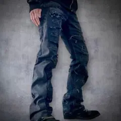 m*様 トルネードマート フレアデニムパンツ Y2K お兄系 ギャル男