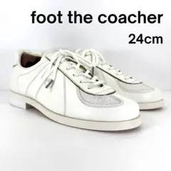 FOOT THE COACHER ホワイトスニーカー - メルカリ
