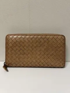 BottegaVeneta イントレチャートレザー ラウンドファスナー 長財布