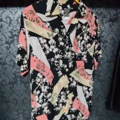千總 OLD KYOTO 龍柄 アロハシャツ S デッドストック 京友禅 和柄 千總 OLD KYOTO 龍柄 アロハシャツ S デッドストック 京友禅 和柄
