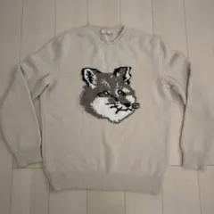 美品 MAISON KITSUNÉ フォックス刺繍ニット XL 寺西さん番組着用