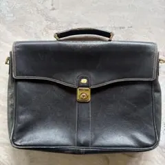 ダンヒル dunhill ビジネスバッグ ブリーフケース レザー 黒 難ありのサムネイル