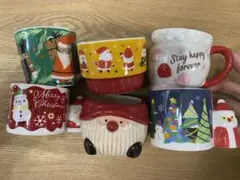 【値下げ】陶器製　デザートカップ　クリスマス　サンタさん