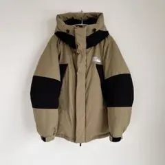 Mサイズ　クリーニング済FIRST DOWN ダウンジャケット カーキ/ブラック