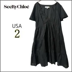 SEE BY CHLOE' ティアードチュニックワンピース USA 2のサムネイル