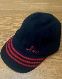 adidas⭐︎キャップ　ブラック3本線　フリーサイズ