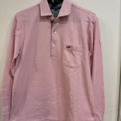 crocodile sports M ポロシャツ ピンク ストライプ