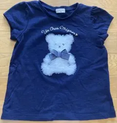 anyFAM エニィファム　チュール　くま　Tシャツ(ネイビー) 110