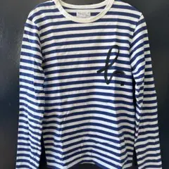 Agnès b. homme 青白ボーダー 長袖カットソー T0