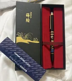 未使用 「藍霞」 木軸ペン工房 金杢犀 杉 浮造り 国産漆 変わり漆