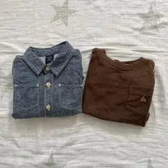 キッズ　長袖カットソー 2枚セット　80㎝