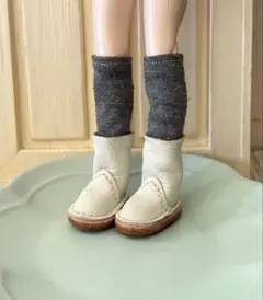 ミニチュアブーツホワイト系 ブライスアウトフィット オビツ22ピュアニーモ