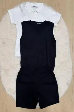 美品　familiar 小学校お受験3点セット　ポロシャツ　ベスト　半ズボン