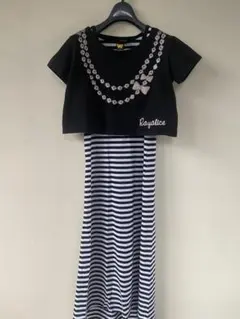 Rayalice ボーダーワンピース 半袖セットのサムネイル