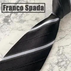Franco Spada ネクタイ ストライプ柄 ブラックのサムネイル