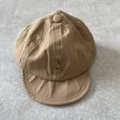POLO ベビー キャップ ベージュ くま刺繍