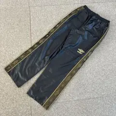 00s トラックパンツ ドローコード 刺繍 ブラック×ゴールド