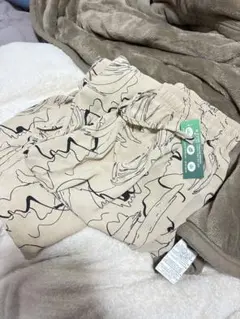韓国ファッション　抽象線画 ワイドパンツ　ヨーレン