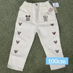 【新品タグ付き】リトシー　ディズニー柄パンツ　アイボリー　100cm